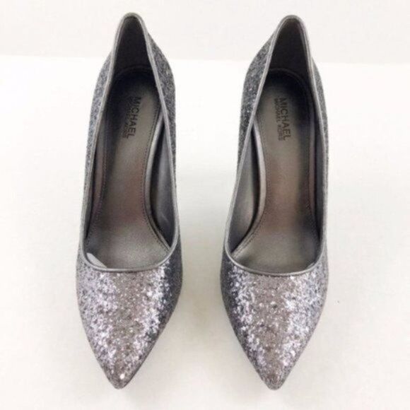 MICHAEL KORS Claire Glitter Pumps Gunmetal  - Picture 3 of 8